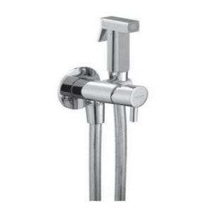 04619CR Kit doccetta shut-off con miscelatore, flessibile cm 120 PORTA E BINI - immagine 1