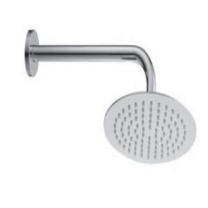 08020CR Braccio doccia con soffione Gemini in acciaio inox ultrasottile mm Ø 200 PORTA E BINI