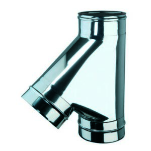 102076 Raccordo A T 135° Mmf Inox    150 L 408 Mm  Ferrari