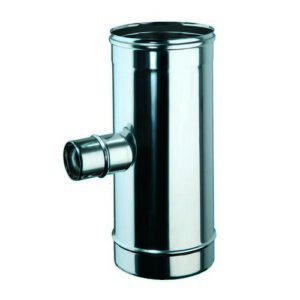 102369 Raccordo A "T" 90° Mf  Inox Ridotto A Ø 80 M L 244 Mm Ferrari