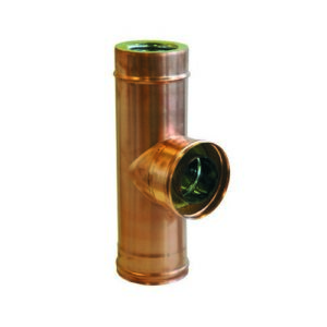 103357  "T" 90° Inox/Rame    180 Interno  230 Esterno  Ferrari