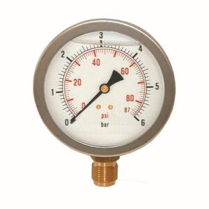 11054025 Manometro Radiale In Bagno Di Glicerina Ø 80 25Bar Ferrari