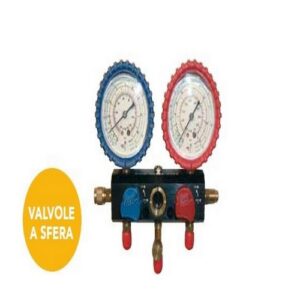 11131027 GRUPPO MANOMETRICO 2 VIE CON VALVOLE A SFERA E MANOMETRI CON PROTEZIONE TECNOSYSTEMI - immagine 1