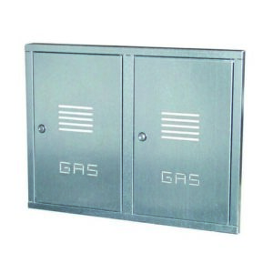 111924 Sportello Doppio  Contatore Gas In Acciaio Inox   H 70 X L 98 Cm  Ferrari - immagine 1