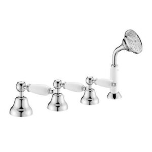 12281CR Batteria bordo vasca con deviatore e doccetta PORTA E BINI - immagine 1