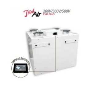 12501000 RECUPERATORE VERTICALE TOTAL AIR 200V CON CONTROLLO REMOTO DIGITALE TECNOSYSTEMI