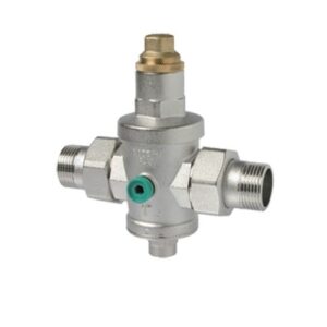 130012001 Riduttore di pressione inox c/bocchettoni MM 1"1/4 c/attacco manometro IVR - immagine 1