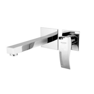 13128CR Monocomando lavabo a muro connessione ponte L 200 mm PORTA E BINI