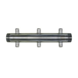 146340505 Collettore inox 1"1/2 int 110mm con attacchi contrapposti 5vie IVR