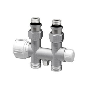 1492 VALVOLA TERMOST. MONO-BITUBO DR CROMATA - DERIV. 24X19 - BOCCHETTONI 1/2' FAR - immagine 1