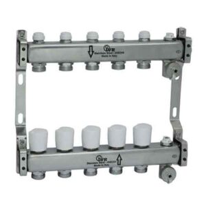 180132506 Coppia collettori inox 6vie 1"1/4 c/detentori micrometrici IVR