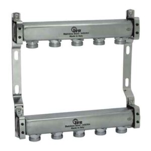 181422505 Coppia collettori inox inox 5 vie 1" attacco 3/4 IVR - immagine 1