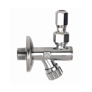 1946384 RUBINETTO SOTTOLAVABO C/ROSONE 3/8x3/8 OTTONE ZAGI