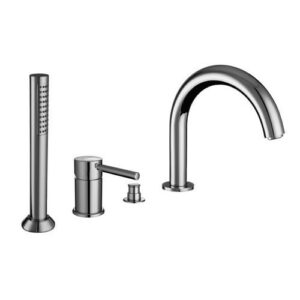 23180CR Monocomando bordo vasca quattro fori con deviatore e bocca PORTA E BINI