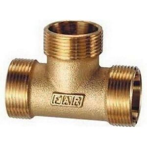 5400 12 RACCORDO A 'T' 3 MONOCONI 1/2' RAME GIALLO FAR - immagine 1
