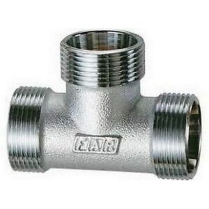 5410 12 RACCORDO A 'T' 3 MONOCONI 1/2' RAME CROMATO FAR - immagine 1