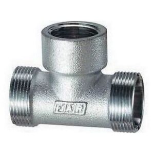 5460 12 RACCORDO A 'T' 2 MONOCONI F 1/2' RAME CROMATO FAR - immagine 1