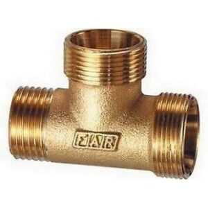 5500 12 RACCORDO A 'T' 2 MONOCONI M 1/2' RAME GIALLO FAR - immagine 1