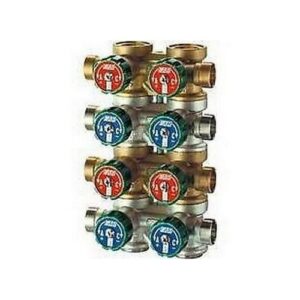 3754 3408 COLLETTORE COMPLANARE 3/4' CON ARRESTI 8 ATTACCHI FAR - immagine 1