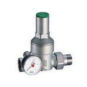 2835 1 RIDUTTORE DI PRESSIONE  1'  CROMATO M-F CON MANOMETRO FAR