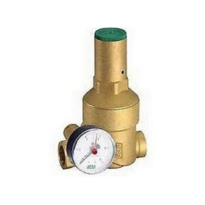 2845 1 RIDUTTORE DI PRESSIONE  1'  GIALLO F-F CON MANOMETRO FAR