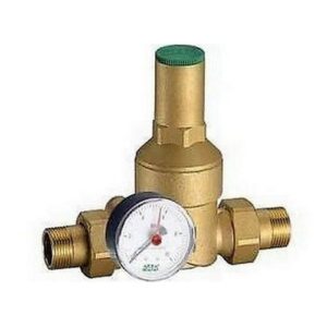 2805 34 RIDUTTORE DI PRESSIONE 3/4' GIALLO M-M CON MANOMETRO FAR