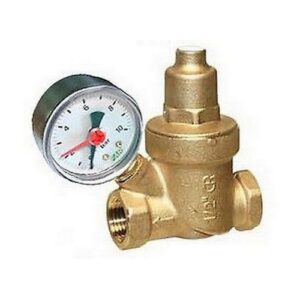 2869 34 RIDUTTORE DI PRESSIONE 3/4' F-F GIALLO SERIE COMPATTA CON MANOMETRO FAR