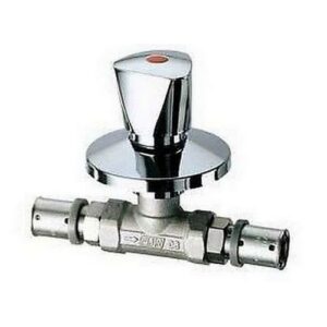 59632601 RUBINETTO AD INCASSO 3/4' C/PRESSFAR 26X3 E ROSONE IN OTTONE FAR - immagine 1