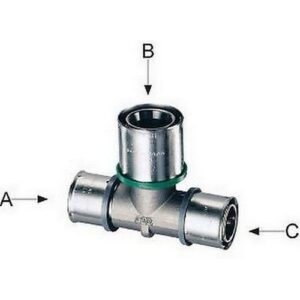 59103201 PRESSFAR - TEE RIDOTTO AI LATI Ø 32X3 - 40X3,5 - 32X3 FAR - immagine 1