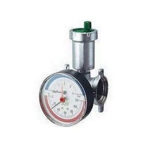 3444 1 RACCORDO COLLEGAMENTO 1' C/FLANGIA COMPLETO C/TERMOMANOMETRO FAR - immagine 1