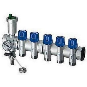 3460 105 COLLETTORE 5 VIE TERM. C/VALV 1' RAME COMPLETO DI ART. 3438 FAR - immagine 1