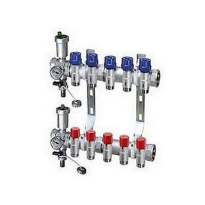 3462 105 COLLETTORE   5 VIE  PREMONTATO 1' RAME COMPLETO DI ART. 3438 FAR - immagine 1