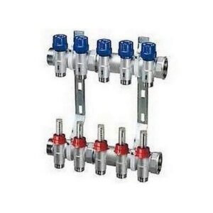 3971 112 COLLETTORE PREMONTATO 12 VIE 1" M-F CON STAFFE E FLUSSIMETRI FAR - immagine 1