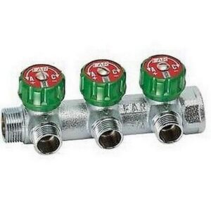 3822 112TP COLLETTORE  3 VIE 'MULTIFAR' 1' X 1/2' MASCHIO TESTA PIANA FAR - immagine 1