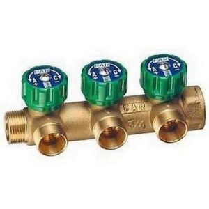 3835 34G18 COLLETTORE  3 VIE 'MULTIFAR' 3/4' X 18 GOMMA 'CR' DERIVAZIONI M-F FAR