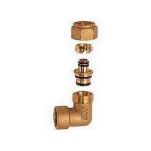 5301 1276275 GOMITO  F  1'  RAME GIALLO CON ADATTATORE MULTISTRATO D. 32 FAR - immagine 1