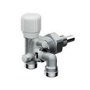 1428 165D VALVOLA MONO-BITUBO TERMOSTATIZZABILE 1' DX CON INTERASSE VARIABILE 48-65 MM - ATTACCHI VERTICALI SONDA D.12 FAR - immagine 1