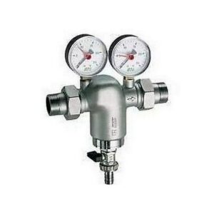3933 34 FILTRO PER IMPIANTI SANITARI CROMATO 3/4' ATT M-M C/MANOMETRI FAR