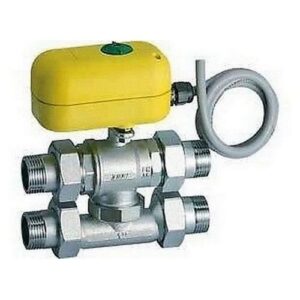 300225 3440 3/4" Valvola zona 3 vie con tee di by-pass + attacchi M 3/4 24 V