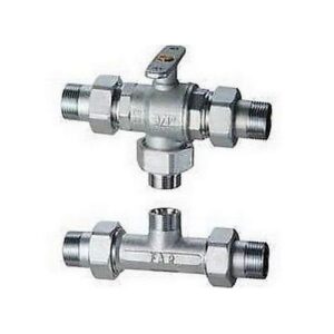 3030 34 3/4" Valvola zona 3 vie attacco centrale 24x19 raccordo a T FAR - immagine 1