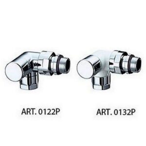 0132 38P TOPFAR - DETENTORE 3/8' AD ANGOLO DX RAME BIANCO-CROMATO COD.PREG. FAR