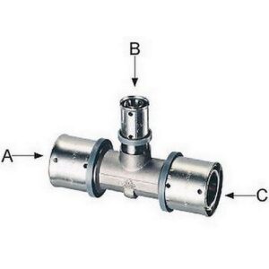 59091601 PRESSFAR - TEE RIDOTTO AL CENTRO Ø 16X2 - 14X2 - 16X2 FAR