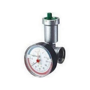 3436 1 RACCORDO COLLEGAMENTO 1' COMPLETO CON TERMOMANOMETRO ATT.POSTERIORE 0-4 BAR 0-120° C FAR - immagine 1