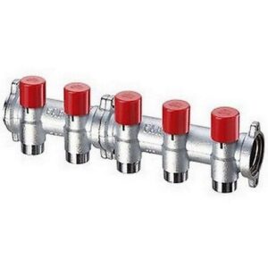 3915 105 COLLETTORE DI BILANCIAMENTO FLANGIATO 5 VIE 1' RAME FAR - immagine 1