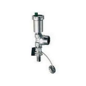 4071 3438 RACCORDO FINALE 3/4' M COMPLETO DI VALVOLA SFOGO ARIA AUTOMATICA E RUBINETTO FAR - immagine 1