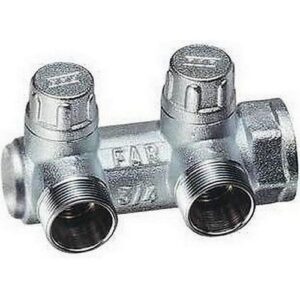 3859 3412TP COLLETTORE  2 VIE 'MULTIFAR' INGR. 3/4' F. DERIV. 1/2' M. TESTA PIANA FAR - immagine 1