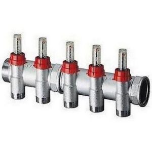 3980 13405 COLLETTORE DI MANDATA 5 VIE M-F 1'x3/4' EUROKONUS C/FLUSSIMETRI FAR - immagine 1