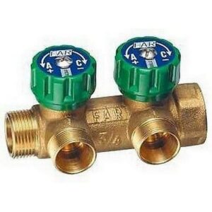 3834 1G18 COLLETTORE  2 VIE 'MULTIFAR' 1' X 18 GOMMA 'CR' DERIVAZIONI M-F FAR - immagine 1