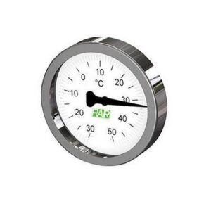 2601 TERMOMETRO BIMETALLICO D. 63 mm. - ATT. 3/8' - Scala temperatura -30÷50°C - Guaina 27 mmm FAR