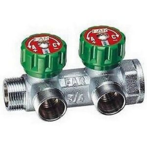 3825 1G18 COLLETTORE 2 VIE 'MULTIFAR' 1' X 18 GOMMA FAR - immagine 1